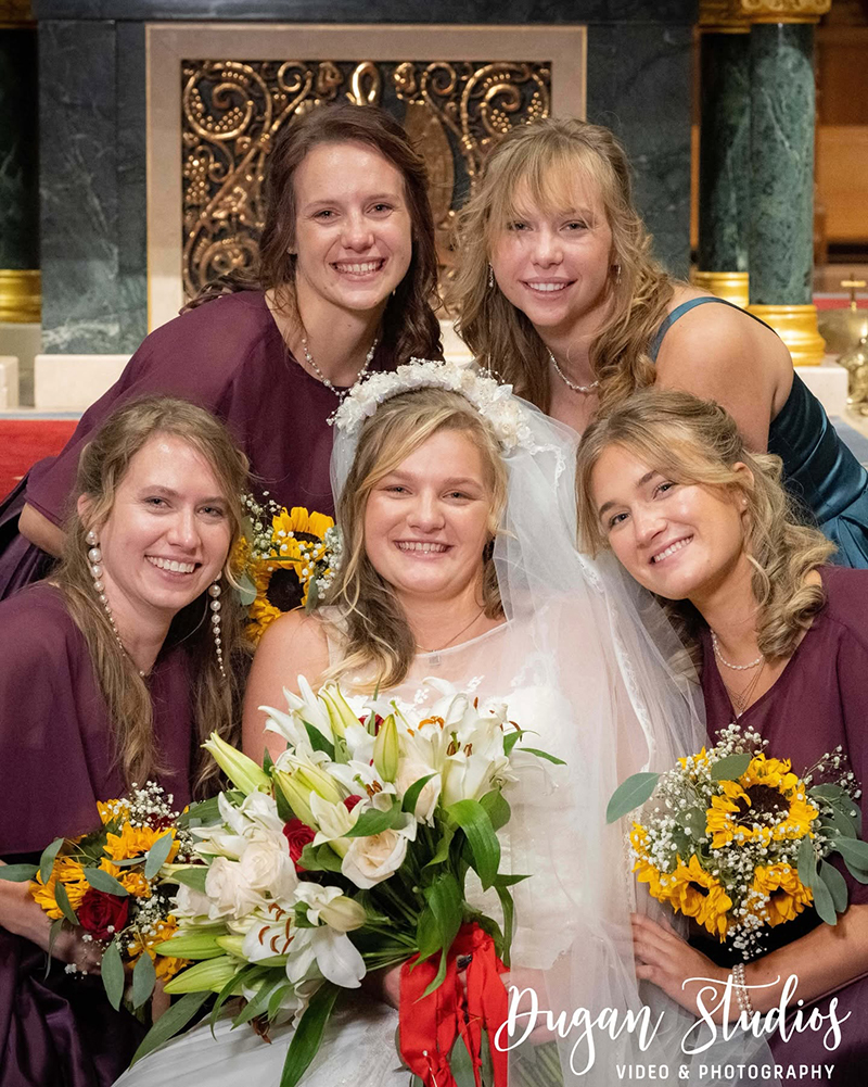 Bride With Her Bridesmaids